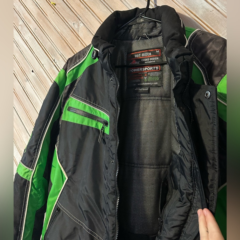 Choko Design Racing Green & Black Authentic Performance Jacket Winter Coat - Picture 9 of 12